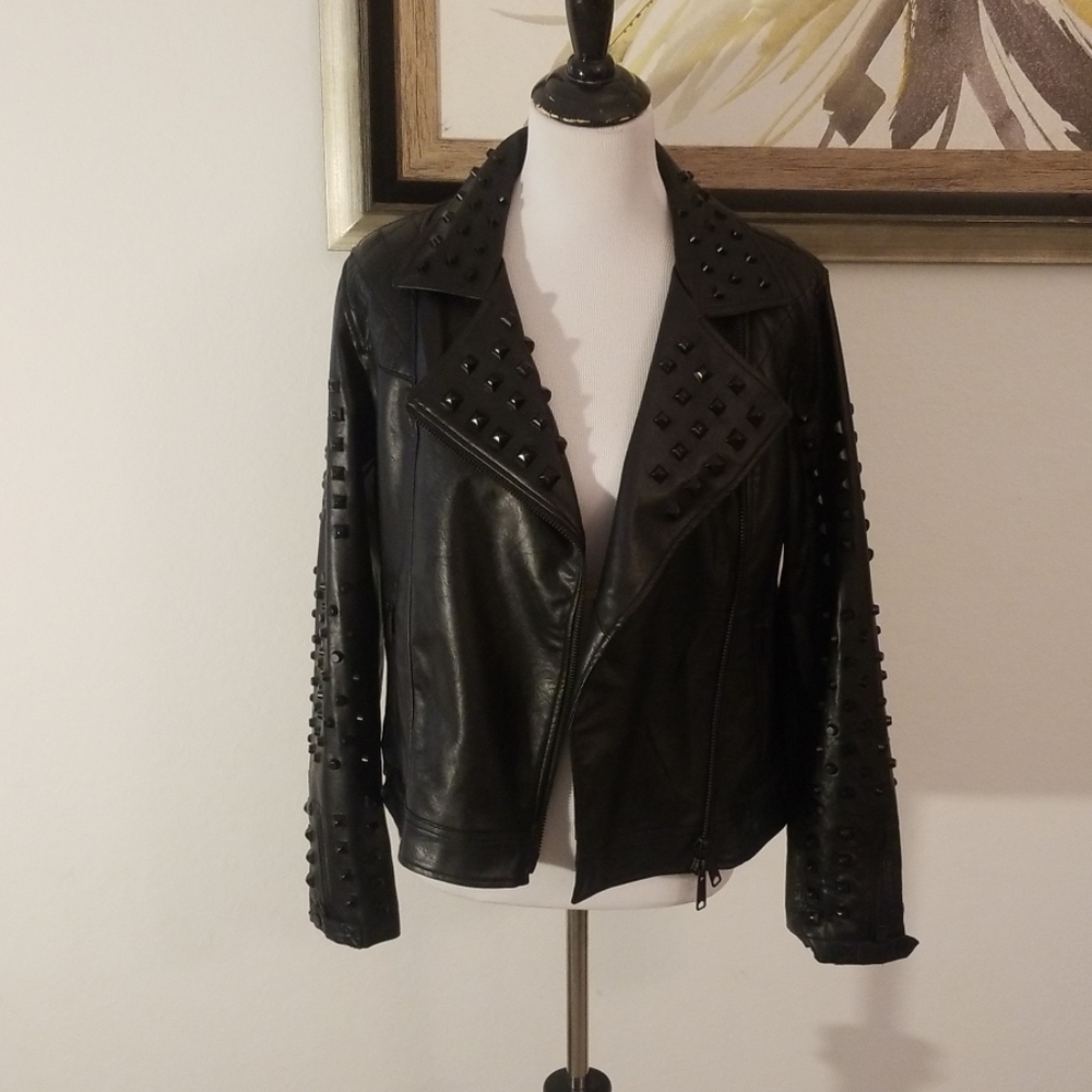 Faux Leather Moto Jacket